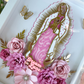 Pink 3D Virgen Shadowbox