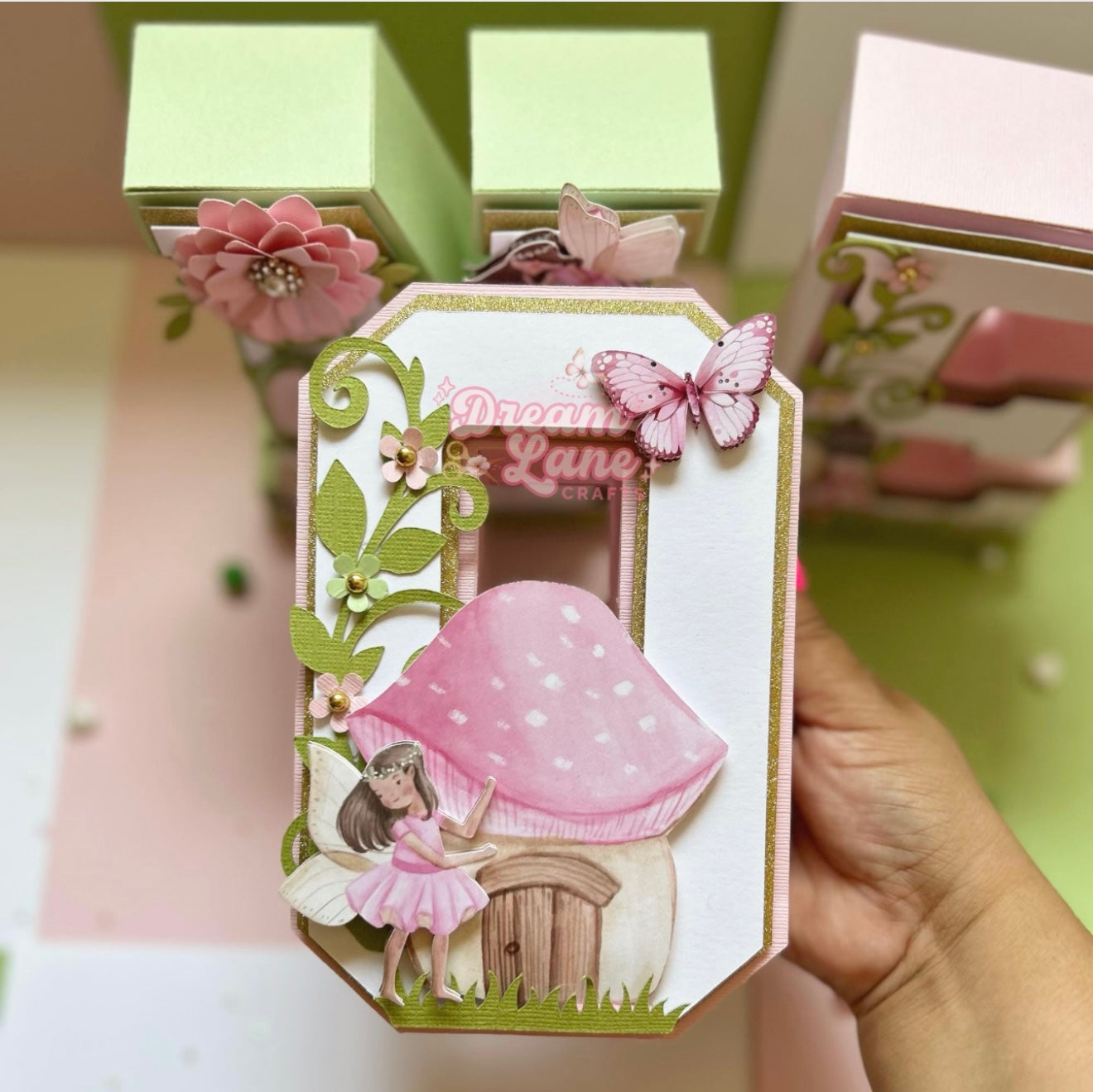 Pink & Mint 3D Fairy Letters